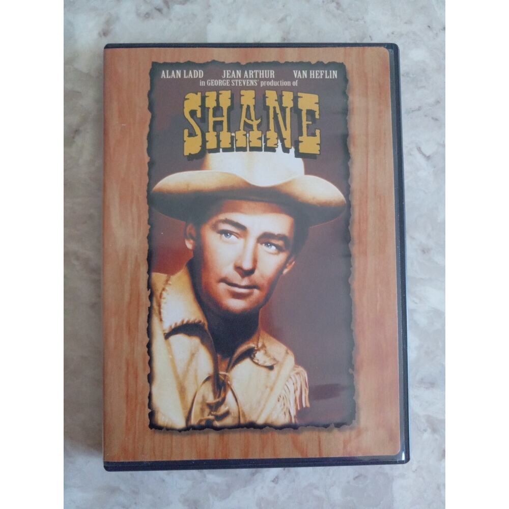 Shane DVD Movie Starring Alan Ladd, Jean Arthur, Jack Palance, and Van Heflin